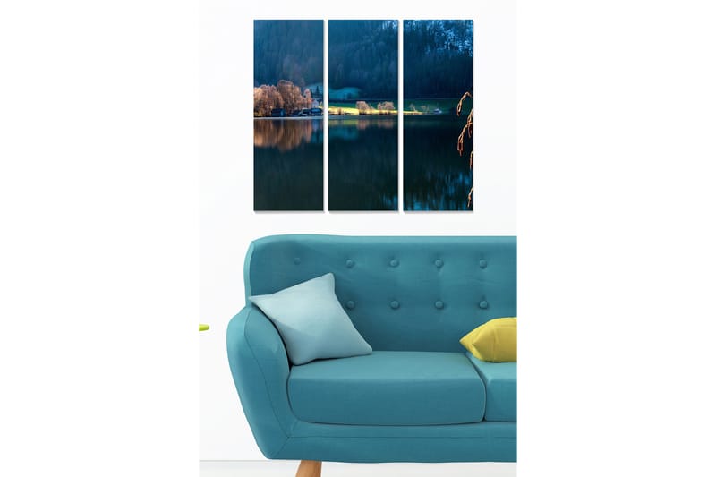 Dekorativ MDF-målning 3-Delar 20x50 cm - Flerfärgad - Inredning - Tavlor & konst - Canvastavlor