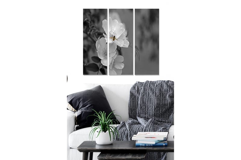 Dekorativ MDF-målning 3-Delar 20x50 cm - Flerfärgad - Inredning - Tavlor & konst - Canvastavlor
