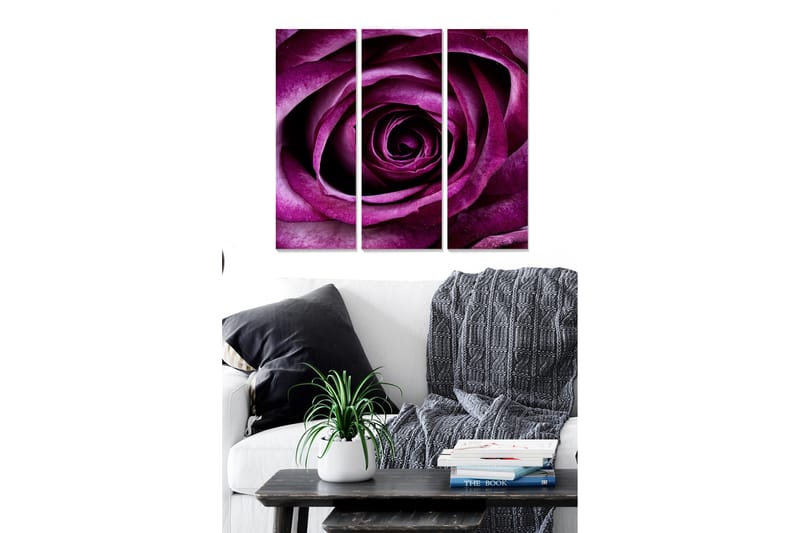 Dekorativ MDF-målning 3-Delar 20x50 cm - Flerfärgad - Inredning - Tavlor & konst - Canvastavlor