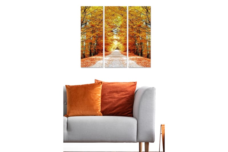 Dekorativ MDF-målning 3-Delar 20x50 cm - Flerfärgad - Inredning - Tavlor & konst - Canvastavlor