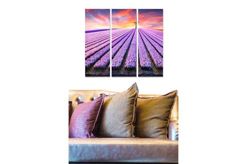 Dekorativ MDF-målning 3-Delar 20x50 cm - Flerfärgad - Inredning - Tavlor & konst - Canvastavlor