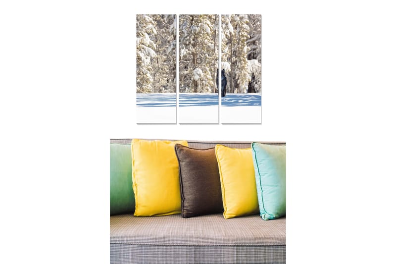 Dekorativ MDF-målning 3-Delar 20x50 cm - Flerfärgad - Inredning - Tavlor & konst - Canvastavlor