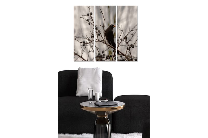 Dekorativ MDF-målning 3-Delar 20x50 cm - Flerfärgad - Inredning - Tavlor & konst - Canvastavlor