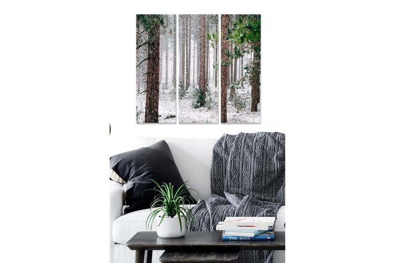 Dekorativ MDF-målning 3-Delar 20x50 cm - Flerfärgad - Inredning - Tavlor & konst - Canvastavlor