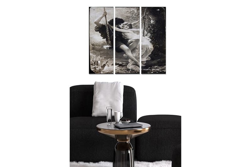 Dekorativ MDF-målning 3-Delar 20x50 cm - Flerfärgad - Inredning - Tavlor & konst - Canvastavlor