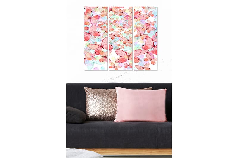 Dekorativ MDF-målning 3-Delar 20x50 cm - Flerfärgad - Inredning - Tavlor & konst - Canvastavlor