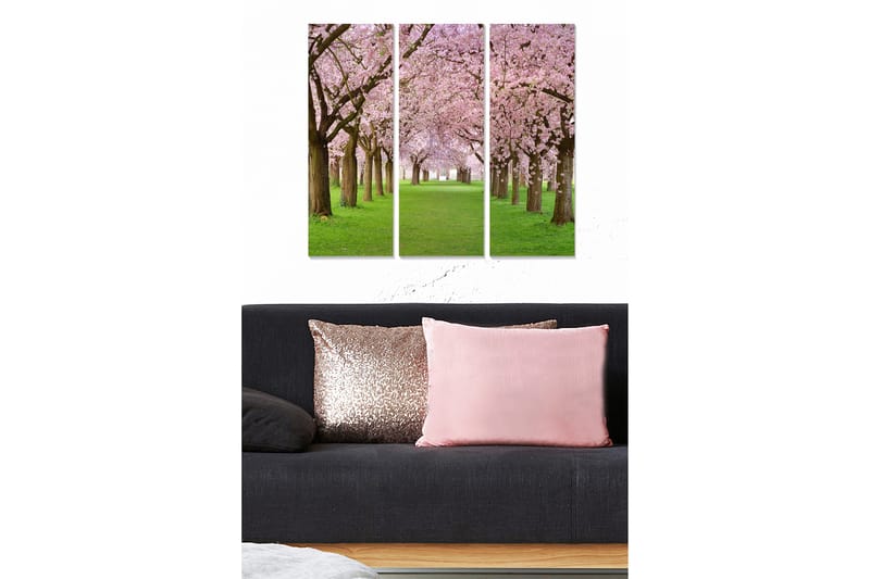 Dekorativ MDF-målning 3-Delar 20x50 cm - Flerfärgad - Inredning - Tavlor & konst - Canvastavlor
