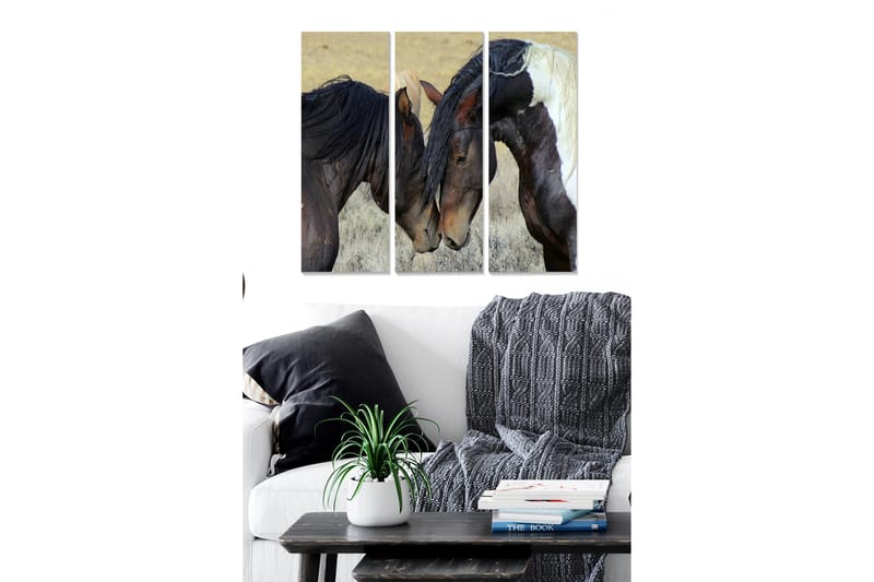 Dekorativ MDF-målning 3-Delar 20x50 cm - Flerfärgad - Inredning - Tavlor & konst - Canvastavlor
