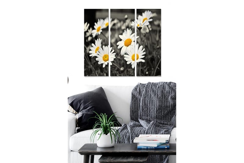 Dekorativ MDF-målning 3-Delar 20x50 cm - Flerfärgad - Inredning - Tavlor & konst - Canvastavlor