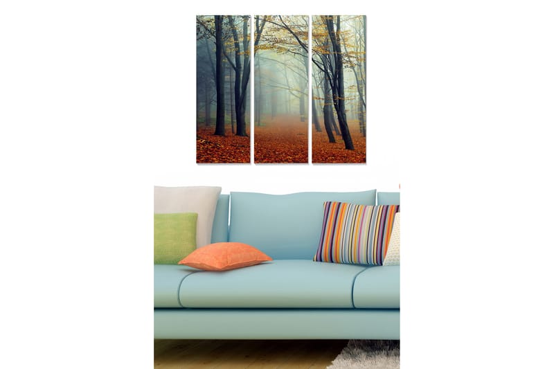 Dekorativ MDF-målning 3-Delar 20x50 cm - Flerfärgad - Inredning - Tavlor & konst - Canvastavlor