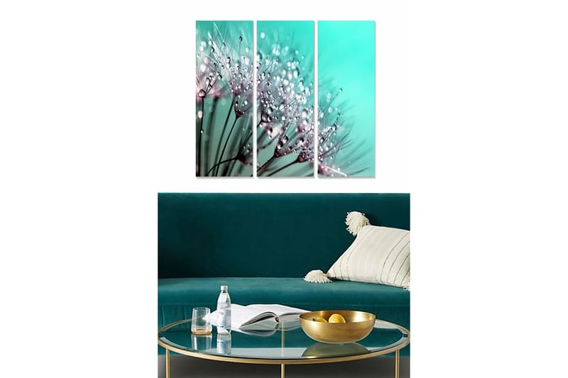 Dekorativ MDF-målning 3-Delar 20x50 cm - Flerfärgad - Inredning - Tavlor & konst - Canvastavlor