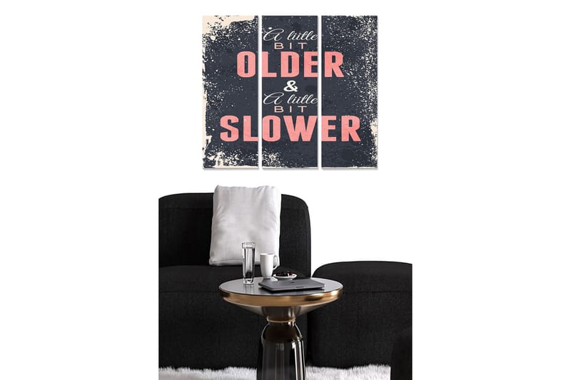 Dekorativ MDF-målning 3-Delar 20x50 cm - Flerfärgad - Inredning - Tavlor & konst - Canvastavlor