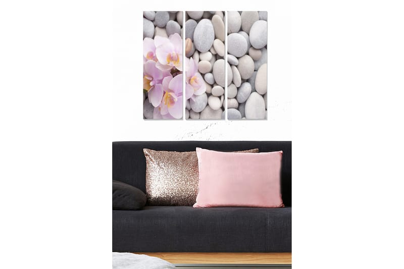 Dekorativ MDF-målning 3-Delar 20x50 cm - Flerfärgad - Inredning - Tavlor & konst - Canvastavlor