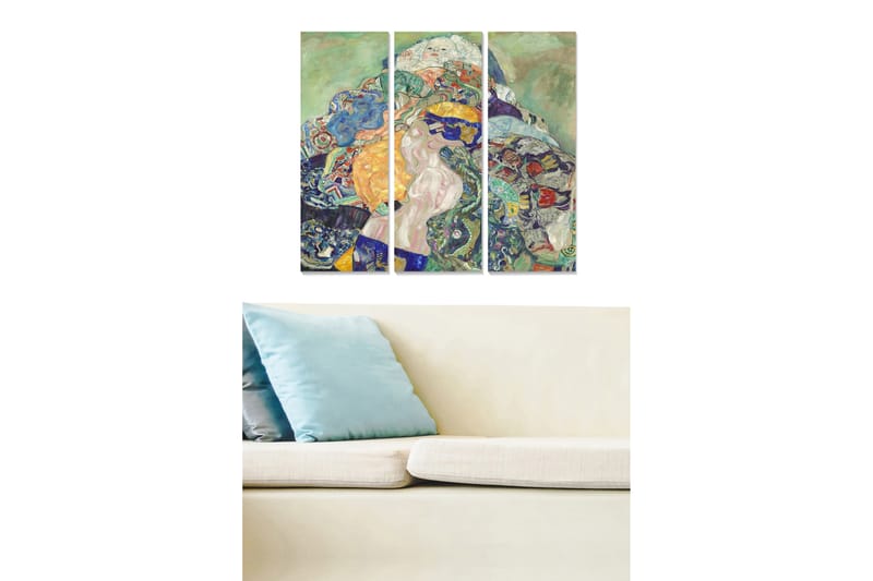 Dekorativ MDF-målning 3-Delar 20x50 cm - Flerfärgad - Inredning - Tavlor & konst - Canvastavlor