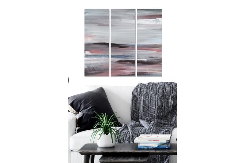 Dekorativ MDF-målning 3-Delar 20x50 cm - Flerfärgad - Inredning - Tavlor & konst - Canvastavlor
