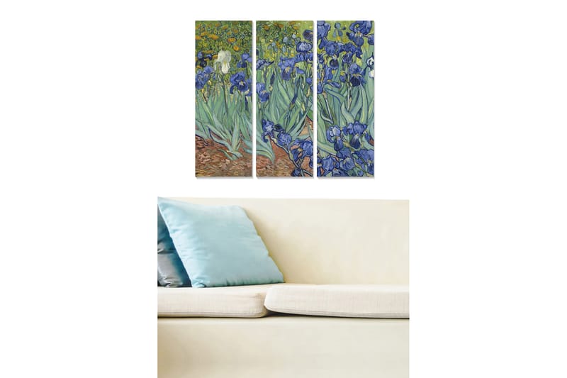 Dekorativ MDF-målning 3-Delar 20x50 cm - Flerfärgad - Inredning - Tavlor & konst - Canvastavlor