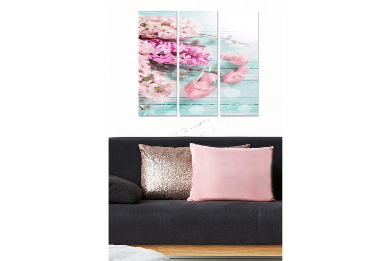 Dekorativ MDF-målning 3-Delar 20x50 cm - Flerfärgad - Inredning - Tavlor & konst - Canvastavlor