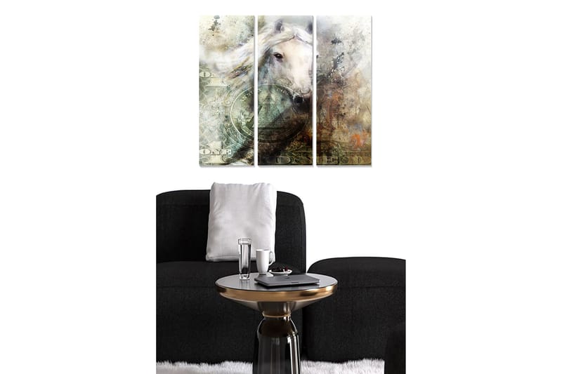 Dekorativ MDF-målning 3-Delar 20x50 cm - Flerfärgad - Inredning - Tavlor & konst - Canvastavlor