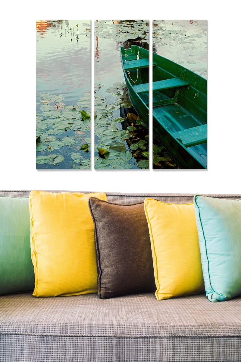 Dekorativ MDF-målning 3-Delar 20x50 cm, Flerfärgad