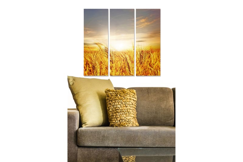 Dekorativ MDF-målning 3-Delar 20x50 cm - Flerfärgad - Inredning - Tavlor & konst - Canvastavlor