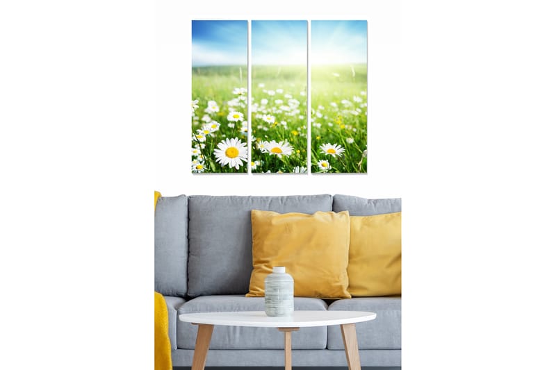 Dekorativ MDF-målning 3-Delar 20x50 cm - Flerfärgad - Inredning - Tavlor & konst - Canvastavlor