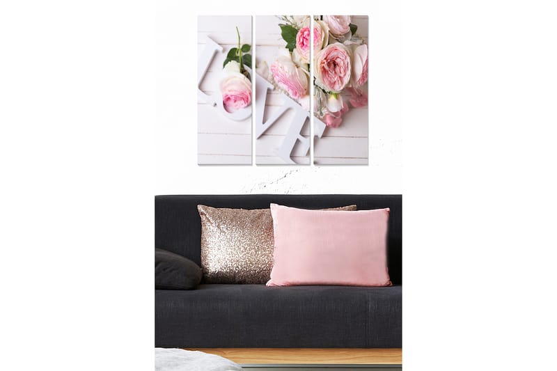 Dekorativ MDF-målning 3-Delar 20x50 cm - Flerfärgad - Inredning - Tavlor & konst - Canvastavlor