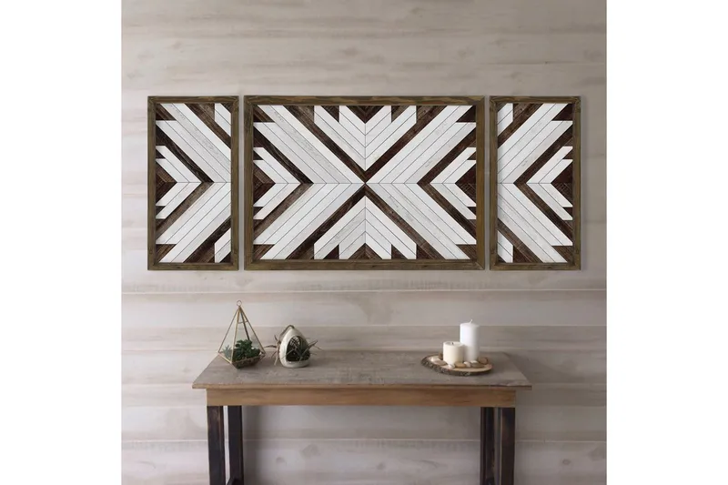 Dekorativ MDF-målning 3 Delar - Flerfärgad - Inredning - Tavlor & konst - Canvastavlor