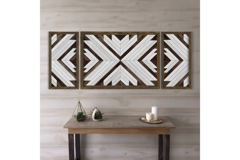 Dekorativ MDF-målning 3 Delar - Flerfärgad - Inredning - Tavlor & konst - Canvastavlor