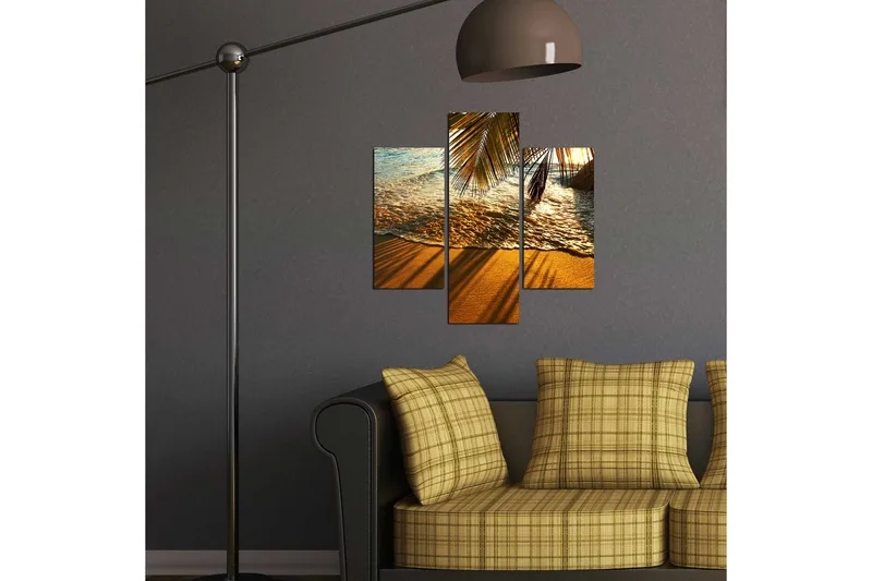 Dekorativ MDF-målning 3 Delar - Flerfärgad - Inredning - Tavlor & konst - Canvastavlor