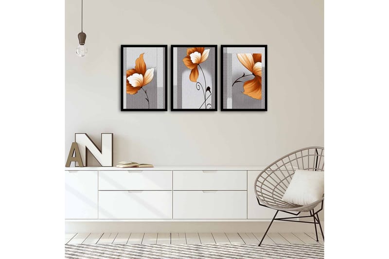 Dekorativ MDF-målning 3 Delar - Flerfärgad - Inredning - Tavlor & konst - Canvastavlor