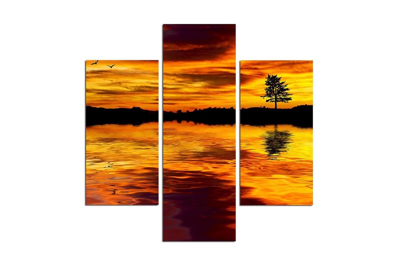 Dekorativ MDF-målning 3 Delar - Flerfärgad - Inredning - Tavlor & konst - Canvastavlor