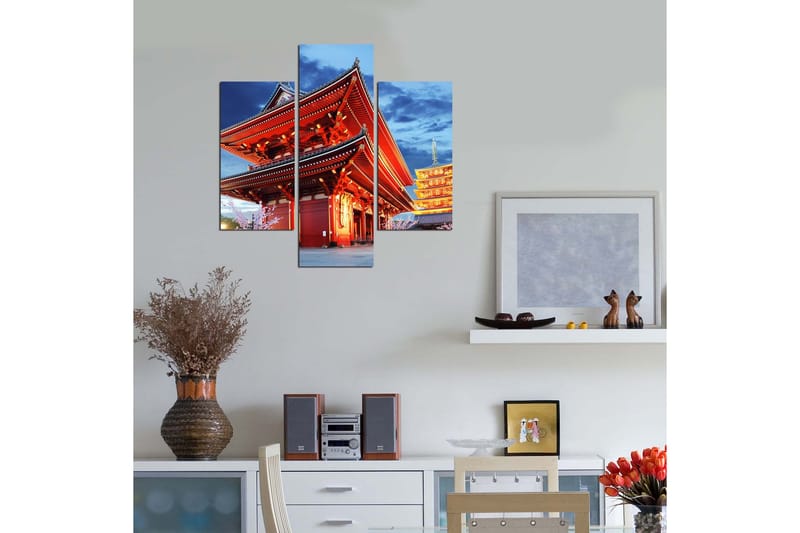 Dekorativ MDF-målning 3 Delar - Flerfärgad - Inredning - Tavlor & konst - Canvastavlor