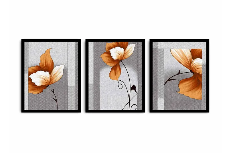 Dekorativ MDF-målning 3 Delar, Flerfärgad