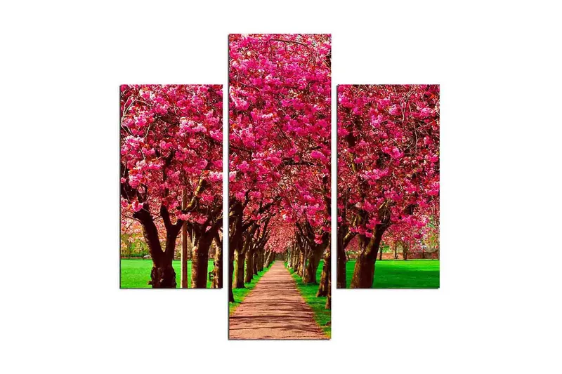 Dekorativ MDF-målning 3 Delar - Flerfärgad - Inredning - Tavlor & konst - Canvastavlor