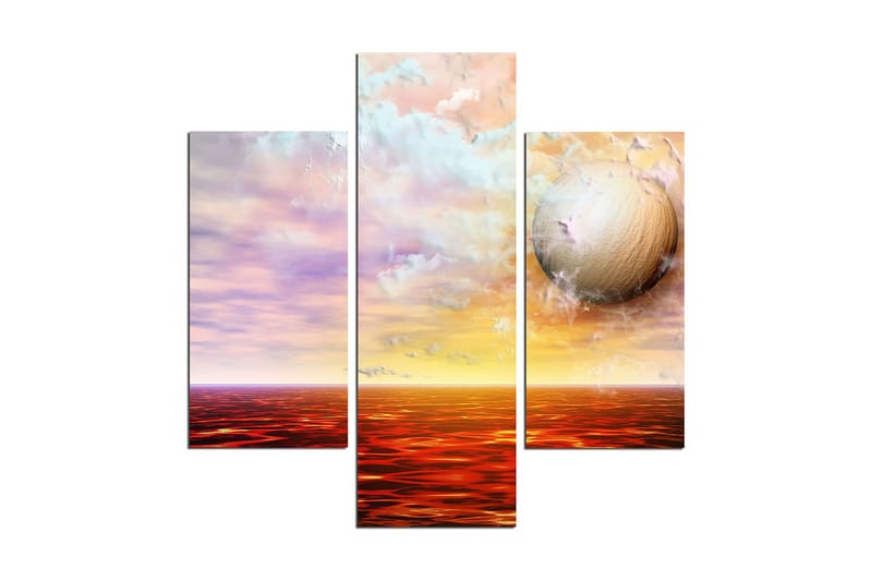Dekorativ MDF-målning 3 Delar - Flerfärgad - Inredning - Tavlor & konst - Canvastavlor