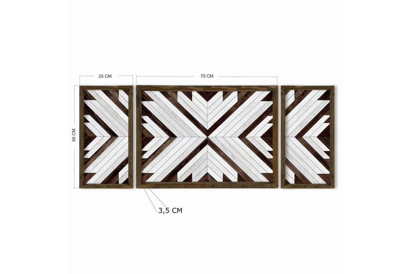 Dekorativ MDF-målning 3 Delar - Flerfärgad - Inredning - Tavlor & konst - Canvastavlor