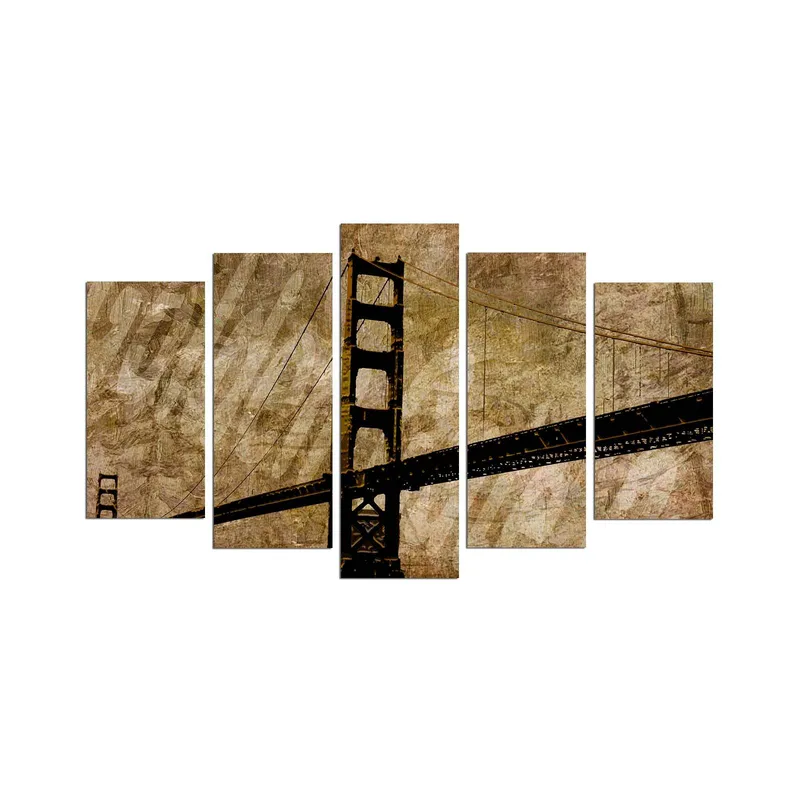 Dekorativ MDF-målning 5-Delar 20x60 cm, Flerfärgad