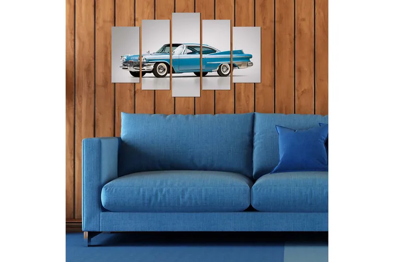 Dekorativ MDF-målning 5-Delar 20x60 cm - Flerfärgad - Inredning - Tavlor & konst - Canvastavlor