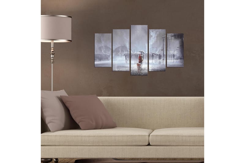 Dekorativ MDF-målning 5-Delar 20x60 cm - Flerfärgad - Inredning - Tavlor & konst - Canvastavlor