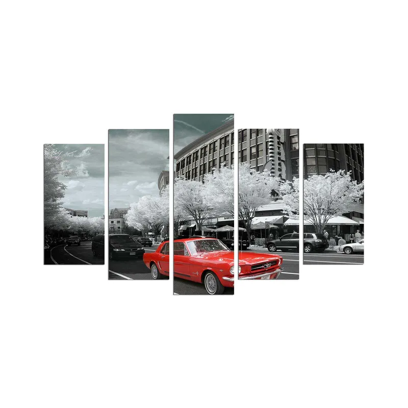 Dekorativ MDF-målning 5-Delar 20x60 cm, Flerfärgad