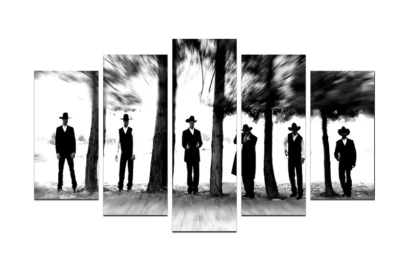 Dekorativ MDF-målning 5-Delar 20x60 cm, Flerfärgad