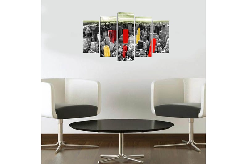 Dekorativ MDF-målning 5-Delar 20x60 cm - Flerfärgad - Inredning - Tavlor & konst - Canvastavlor