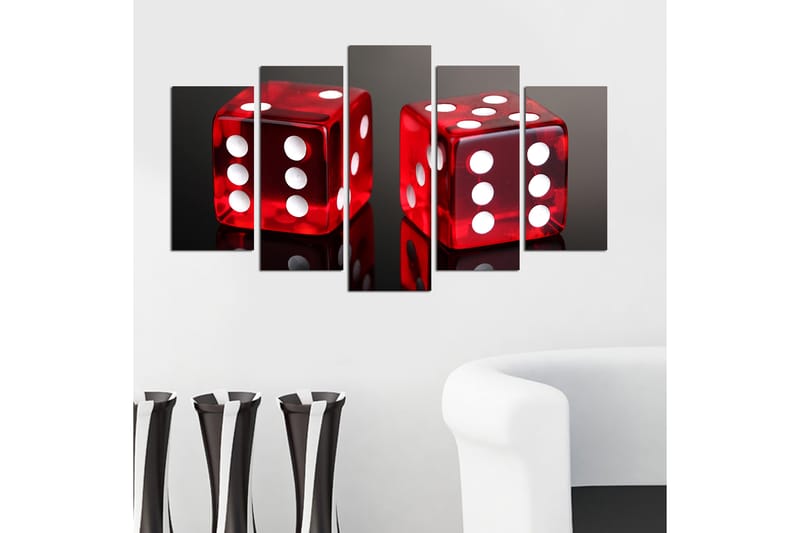 Dekorativ MDF-målning 5-Delar 20x60 cm - Flerfärgad - Inredning - Tavlor & konst - Canvastavlor
