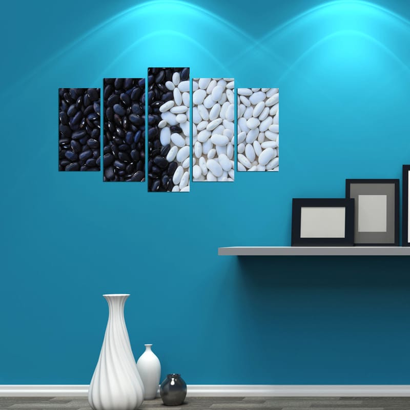 Dekorativ MDF-målning 5-Delar 20x60 cm - Flerfärgad - Inredning - Tavlor & konst - Canvastavlor