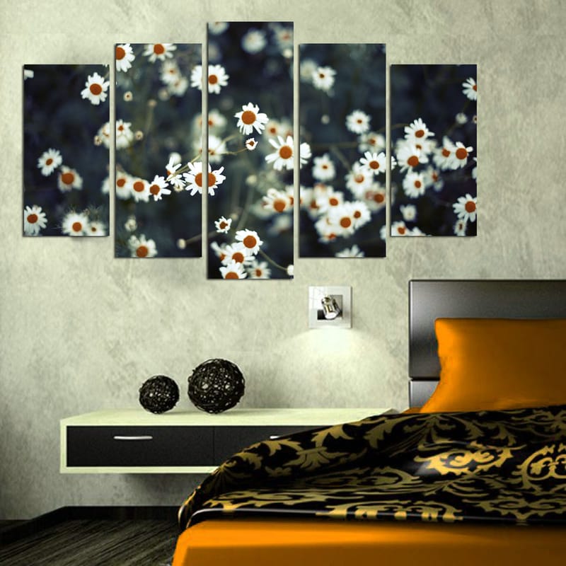 Dekorativ MDF-målning 5-Delar 20x60 cm - Flerfärgad - Inredning - Tavlor & konst - Canvastavlor