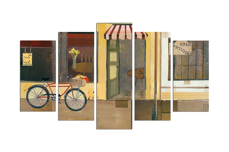 Dekorativ MDF-målning 5-Delar 20x60 cm - Flerfärgad - Inredning - Tavlor & konst - Canvastavlor