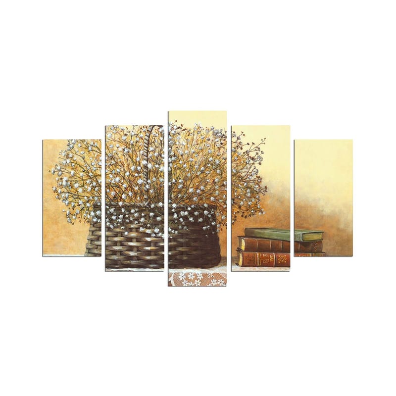 Dekorativ MDF-målning 5-Delar 20x60 cm - Flerfärgad - Inredning - Tavlor & konst - Canvastavlor