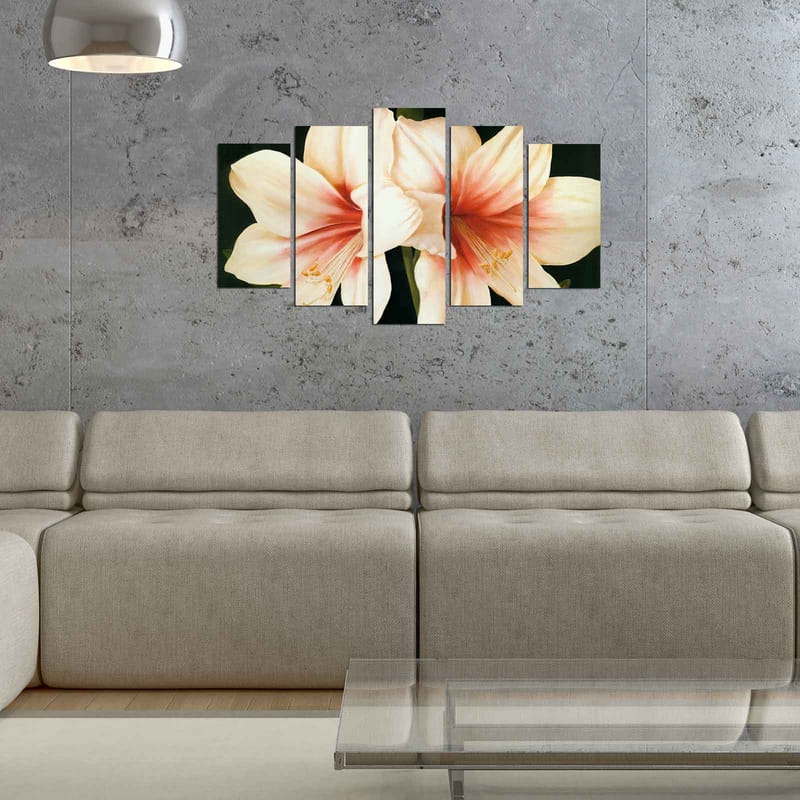 Dekorativ MDF-målning 5-Delar 20x60 cm - Flerfärgad - Inredning - Tavlor & konst - Canvastavlor