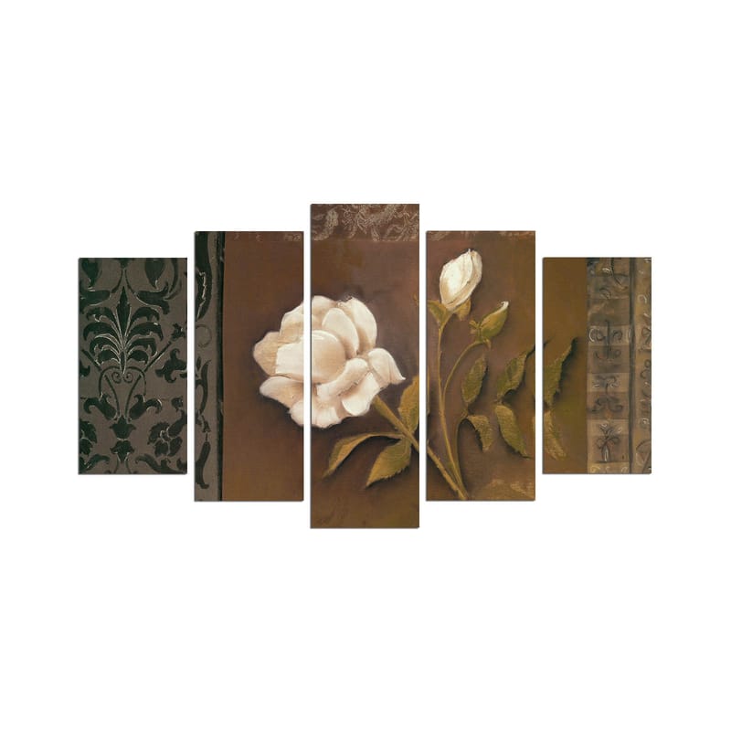Dekorativ MDF-målning 5-Delar 20x60 cm - Flerfärgad - Inredning - Tavlor & konst - Canvastavlor