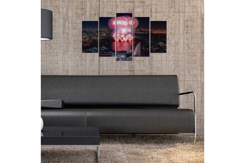 Dekorativ MDF-målning 5-Delar 20x60 cm - Flerfärgad - Inredning - Tavlor & konst - Canvastavlor